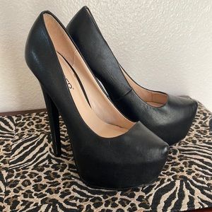 Black stiletto heels